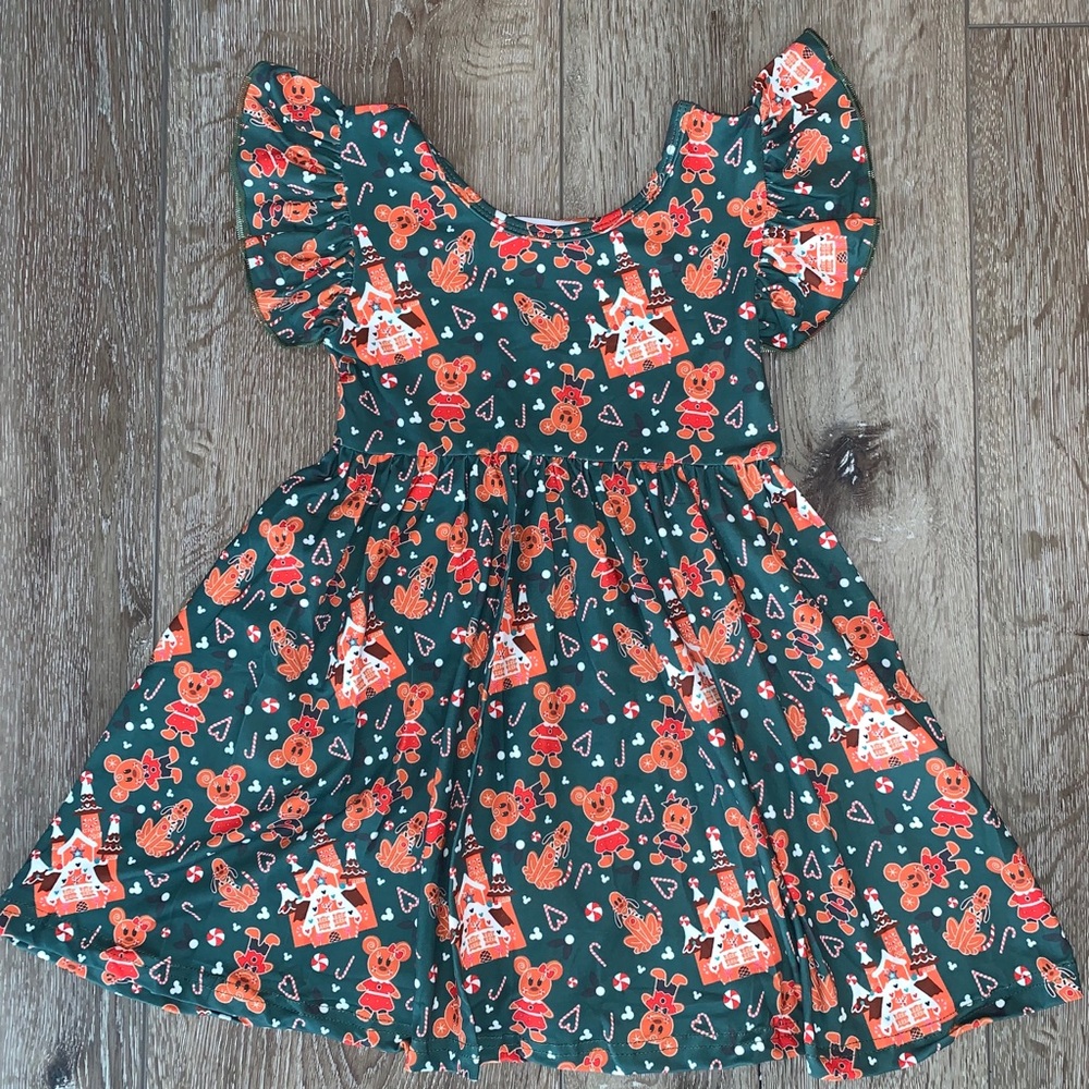 Disney gingerbread green dress